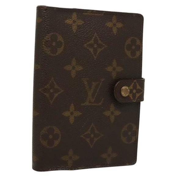 LOUIS VUITTON Monogram Agenda PM Day Planner Cover R20005 LV Auth